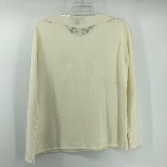 Vintage Designers Originals Lace Cardigan Sweater Button Up Cream Cottagecore SC - Picture 8 of 8